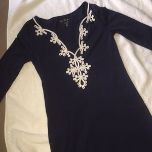 Lilly Pulitzer navy cotton dress small